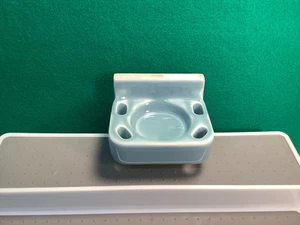 Vintage Bathroom Ceramic Toothbrush Cup Holder Tile-In Blue NEW - Picture 1 of 6