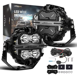 5" LED Driving Lights Crosshair Series For SUV Truck Boat 9-32V Spot Flood Combo - Picture 1 of 18
