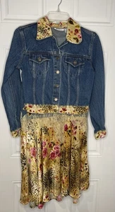 Vintage Newport News Jeanology Jeansjacke Größe 4 & Rock Größe 2 Materialmix - Bild 1 von 11
