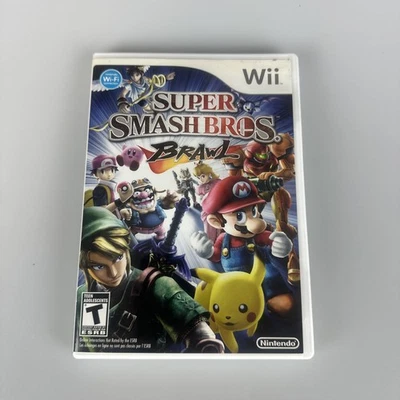 Super Mario Smash Bros Brawl Nintendo Wii, 2008 W/Game, Case, Manual, works - Image 1 of 3