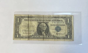 1957 $1 Federal Reserve Note; Silver Certificate; Blue Seal; Circulated - Picture 1 of 2