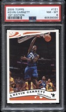 2005 Topps #121 Kevin Garnett 1st Edition PSA 8 *9330 POP 2 With None Higher
