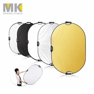 Selens 5 in 1 80x120cm 32x48" Oval Reflector Disc w/3 Handle Cleaning Wipe Paper - Picture 1 of 12