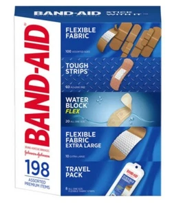 Band-Aid Adhesive Bandages, Assorted, 198-count - Picture 1 of 1