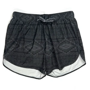 Chubbies Running Shorts 5" Inseam Men Medium M Black/Gray Lined Aztec Workout - Picture 1 of 10