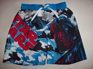 Star Wars Swimsuit Swimwear Trunks Bathing Suit Boardshort Boys Sz 4/5 Vader New - Picture 1 of 2