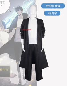 Hot Anime Solo Leveling Sung Jinwoo Costume Monarch of Shadows Top Cosplay Cloak - Picture 1 of 7