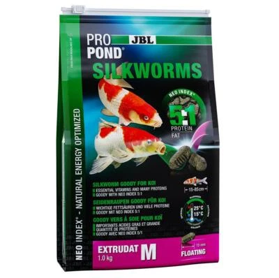 JBL Propond Silkworms M 1,0 KG, Gusanos de Seda Goody (15MM) para Koi 15-85 CM - Imagen 1 de 4