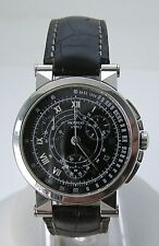 Stunning Movado Vizo 84 C5 898 Stainless Black Dial 22j Men's Chronograph Watch