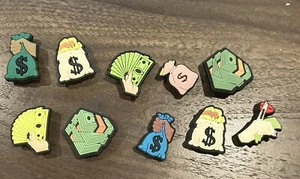 Money Cash Currency Shoe Charms-10 Pieces Will Fit In Crocs - Picture 1 of 1