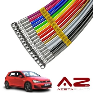 Tubi freno in treccia HEL per vw Volkswagen Golf 7 vii MK7 2.0 GTD dal 2013 - Foto 1 di 5