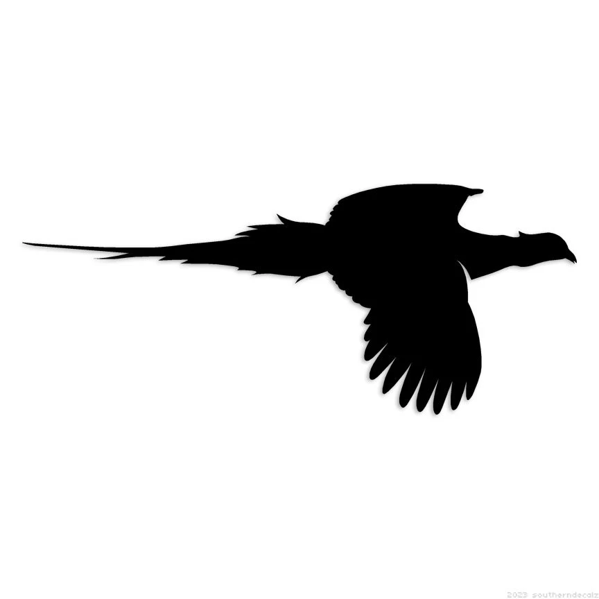SOUTHERN DECALZ Pheasant - Decal Sticker - Multiple Colors & Sizes - ebn7063