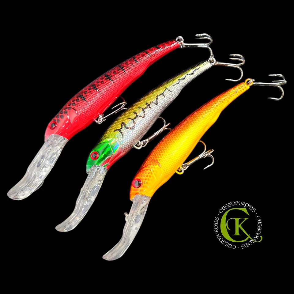 3x 16,5cm Wobbler Deep Swimbait Kunstköder Tiefläufer Schleppen Wels Zander Pike - Bild 1 von 1