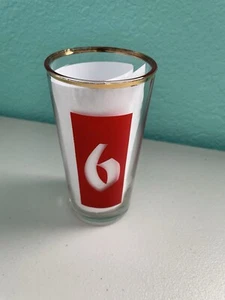 Vintage Bartlett Collins Numbered Drinking Glass #6 - Picture 1 of 7
