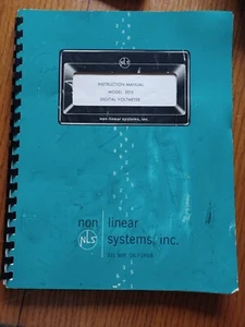 NON-LINEAR SYSTEMS NLS MODEL 5015 DIGITAL VOLTMETER INSTRUCTION MANUAL - Picture 1 of 4