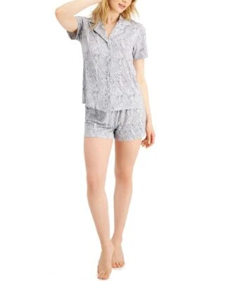 Conjunto de pijama tejido suave cuello muesca manga corta INC International Concepts talla XL Foto 1 de 4