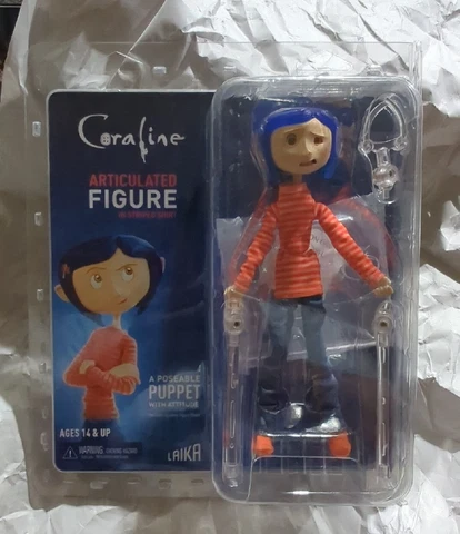 NECA CORALINE ARTICULATED 8” FIGURE IN ORANGE SWEATER + STAND LAIKA New Mint Cover