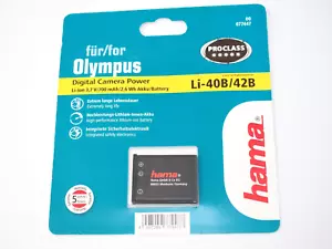 Hama Li-40B Battery for Olympus u1040 LI-42B FE-20 FE-350 Wide u780 FE-240 - Picture 1 of 2