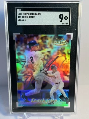 DEREK JETER 1999 TOPPS GOLD LABEL CLASS 3  #22 SGC 9 NYY GOAT! - Image 1 of 2