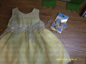 BEAUTIFUL FANCY WITH LACEY OVERLAY 3-6 MONTH DRESS..NEW...5.99 - Picture 1 of 4