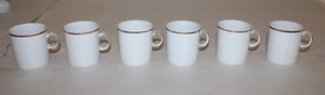 6er Set weiße Favolina Expresso Tassen mit Goldbesatz Made Poland - Bild 1 von 10