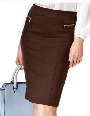 MICHAEL KORS Brown Jersey Knit Skirt 6 - Image 1 of 4
