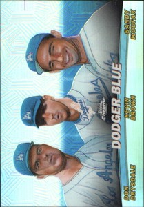 2001 Topps Chrome Combos Refractors Dodgers Baseball Card #TC11 Dodger Blue