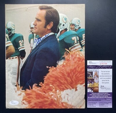 Don Shula￼ Signed JSA 8x10 Miami Dolphins Baltimore Colts￼￼ Johnny Unitas￼ Coach - Image 1 of 2