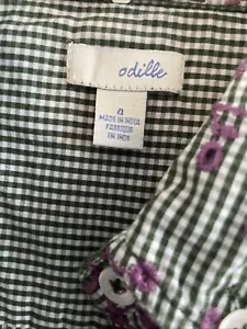 Anthropologie Odille bestickte Bluse mit Ösen Knopfleiste grün Größe 4 - Bild 1 von 4