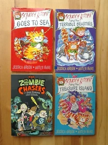 SCRATCH KITTEN / ZOMBIE CHASERS pb book lot GOES TO SEA, BEASTIES, TREASURE - Picture 1 of 8