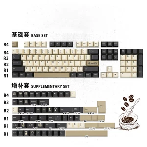 Barista Coffee Keycap PBT Dye Sub Cherry Profile Keycap Set - Picture 1 of 15