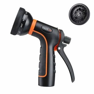 TACKLIFE Garden Hose Nozzle, Heavy Duty 10 Pattern Sturdy metal housing Hand Spr - Picture 1 of 7