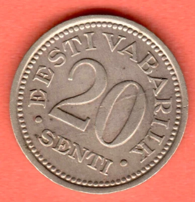 ESTONIA 1935 s. 20 SENTI COIN 7120 - Image 1 of 2
