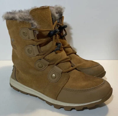 Sorel Women’s Winter Brown Boots Fur Size 4 NY2329-286 Winter Snow - Image 1 of 4
