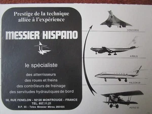 12/1976 PUB MESSIER HISPANO ROUE FREIN CONCORDE AIRBUS FALCON POTEZ FRENCH AD - Picture 1 of 1
