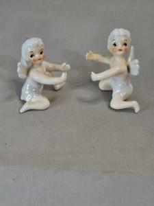 Vintage Angel Pixie Fairy Elf Candle Huggers Climbers Made in Japan Christmas - Imagen 1 de 18