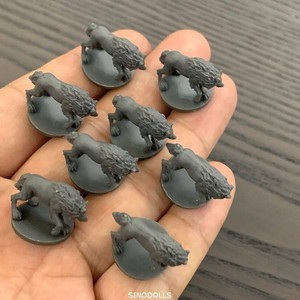 Lot 8PCS Wolf Miniatures For Time of Legends: Joan of Arc Board Game Figures Toy