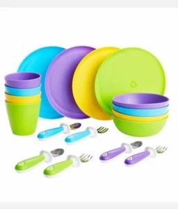 Munchkin Kids Toddler 18 piece Multi-Dining set - Picture 1 of 2