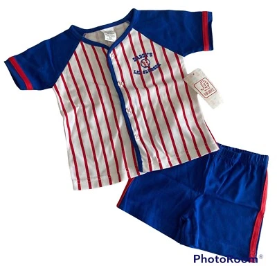 Swiggies 2 pc Shorts T-Shirt Boy 3 - 6 Mo. Daddys Lil Slugger Baseball Set NWT - Image 1 of 4