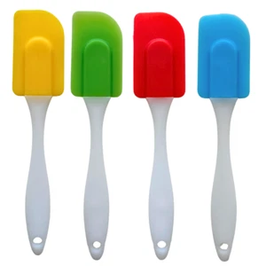 Teigspatel Teigspachtel Teigschaber Set Silikon Tortendekor Backen Kochen Teig - Bild 1 von 6
