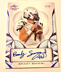 2024 Leaf Trinity Rookie Signatures Purple #BS2 Brady Smigiel XRc Auto #1/10 - Picture 1 of 3
