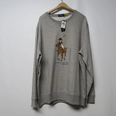 Polo Ralph Lauren Oso Montar Caballo Polo Jugar Polar Suéter Gris Para Hombre XXL Foto 1 de 4