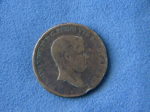 REGNO DI NAPOLI-FERDINANDO II DI BORBONE-TORNESI CINQUE-1839-TESTA IMBERBE-RARA - Picture 1 of 2