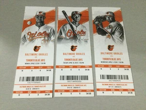 ORIOLES~2018 BIGLIETTO STUB vs BLUE JAYS~4/9/18-4/10/18-4/11/18 - Foto 1 di 4