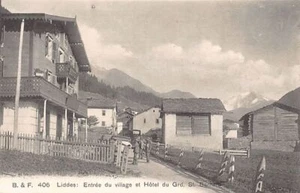 Suisse - LIDDES (VS) Entrée du village et Hôtel du Grand Saint-Bernard - Ed. B. - Imagen 1 de 2