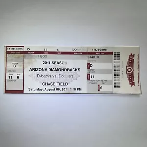 2011 Arizona Diamondbacks v Los Angeles Dodgers Full Ticket WP: Nathan Eovaldi - Picture 1 of 9