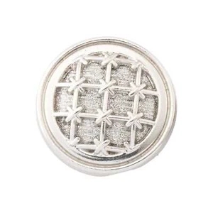 5pcs Lattice Embossed Metal Buttons Vintage Style for Clothing Crafts Sewing DIY - Picture 1 of 10
