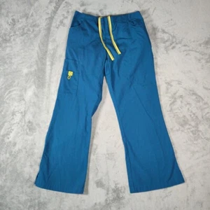 Wonderwink Scrub Pants Women XS Blue Cargo Performance Workwear - Picture 1 of 8