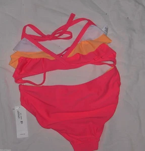GIRLS SIZE XS (5) *OLD NAVY * PINK SWIMSUIT  RUFFLES ON TOP NWT X-Small - Picture 1 of 2
