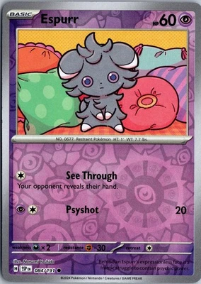 Espurr - SV08: Surging Sparks #084/191 Reverse Holo Common - Image 1 of 2